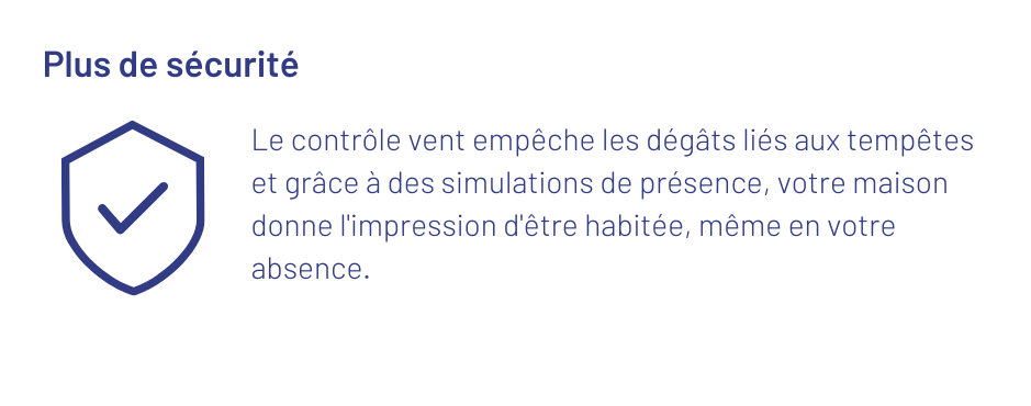Plus de sécurité